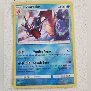 Pokemon Gyarados Trading Card - Blue, Yellow
